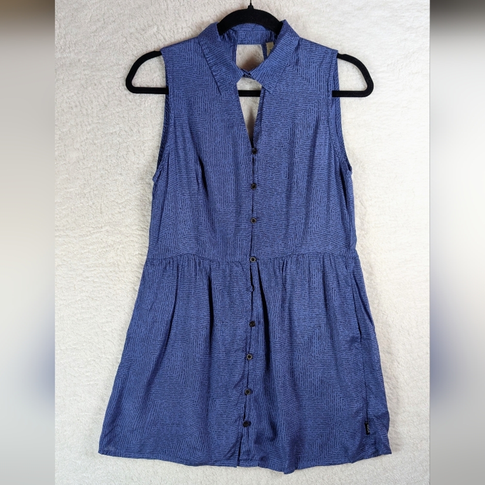 137-RVCA Navy Sleeveless Mini Dress 💯 Viscose‎